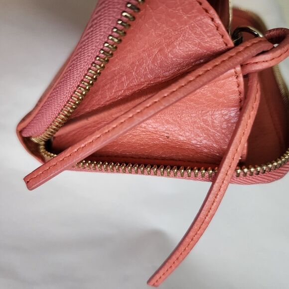 Chloe long wallet Zip Around Zippy Lilly Ribbon Bow Genuine leather Coral Pink - Picture 5 of 12